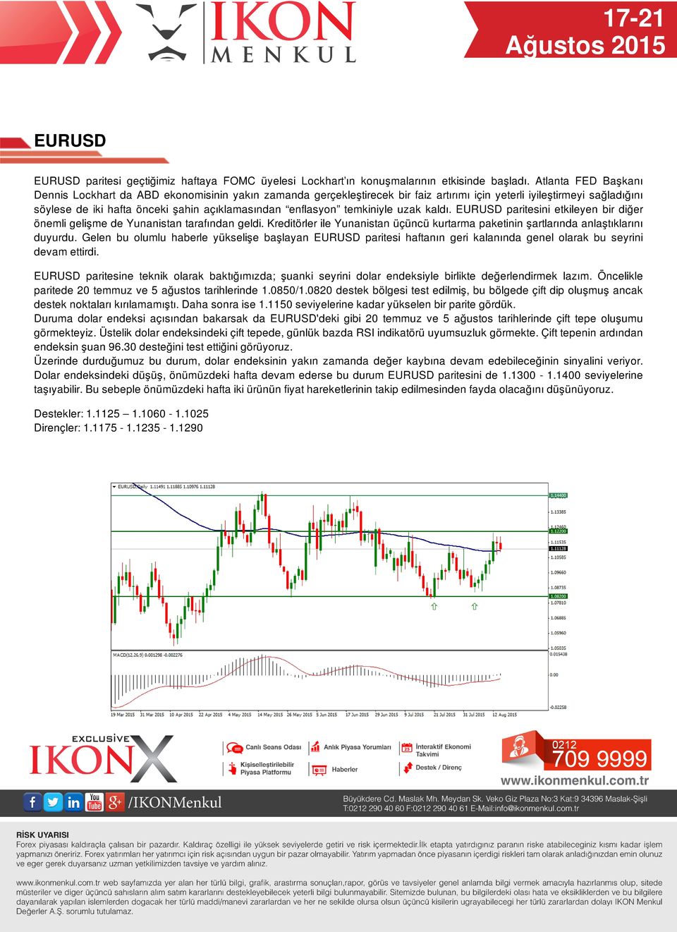 enflasyon temkiniyle uzak kaldı. EURUSD paritesini etkileyen bir diğer önemli gelişme de Yunanistan tarafından geldi.