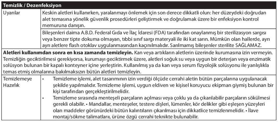 Federal Gıda ve İlaç İdaresi (FDA) tarafından onaylanmış bir sterilizasyon sargısı veya benzer tipte dokuma olmayan, tıbbi sınıf sargı materyali ile iki kat sarın.