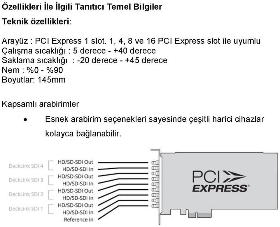 Saklama sıcaklığı : -20 derece - +45 derece Nem : %0 - %90 Boyutlar: 145mm Kapsamlı