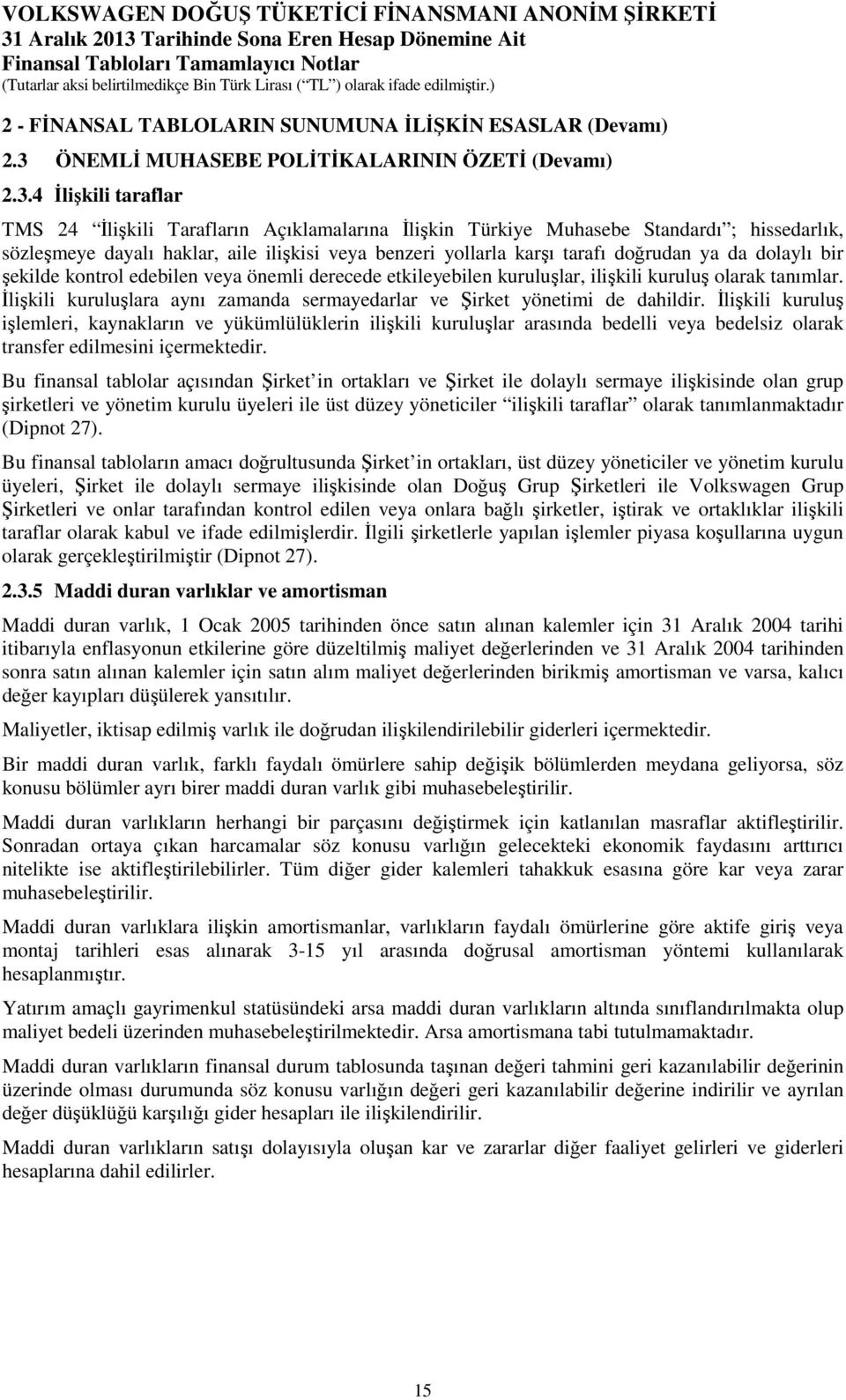 4 İlişkili taraflar TMS 24 İlişkili Tarafların Açıklamalarına İlişkin Türkiye Muhasebe Standardı ; hissedarlık, sözleşmeye dayalı haklar, aile ilişkisi veya benzeri yollarla karşı tarafı doğrudan ya