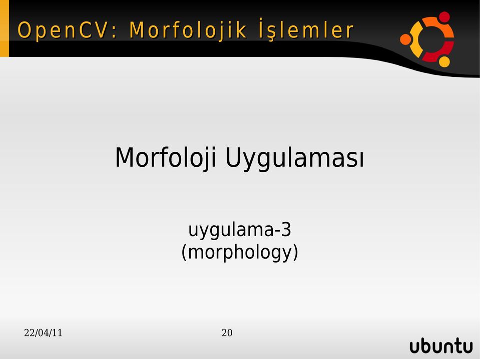 r Morfoloji Uygulaması