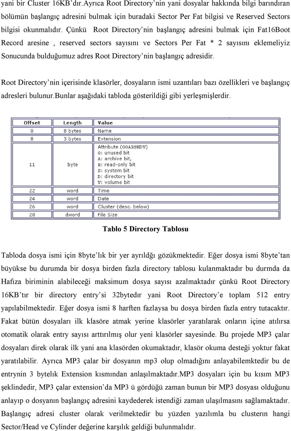 Çünkü Root Directory nin başlangıç adresini bulmak için Fat16Boot Record aresine, reserved sectors sayısını ve Sectors Per Fat * 2 sayısını eklemeliyiz Sonucunda bulduğumuz adres Root Directory nin