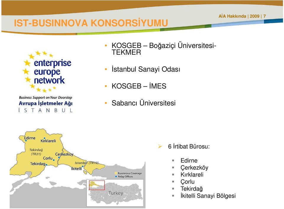 Odası KOSGEB ĐMES Sabancı Üniversitesi 6 Đrtibat Bürosu: