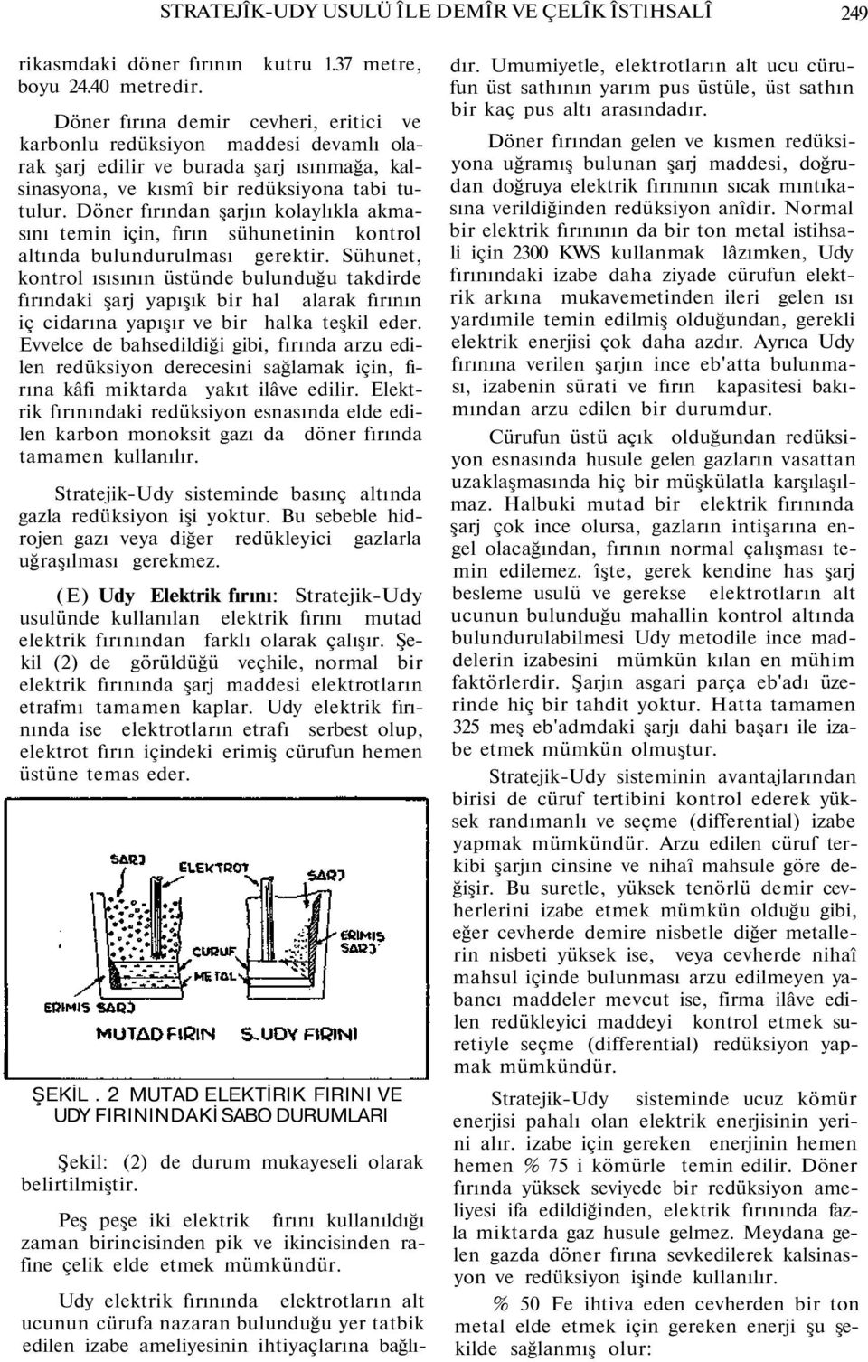 Döner fırından şarjın kolaylıkla akmasını temin için, fırın sühunetinin kontrol altında bulundurulması gerektir.