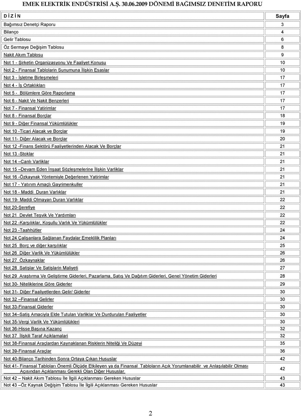 Finansal Tablolarin Sunumuna İlişkin Esaslar 10 Not 3 - İşletme Birleşmeleri 17 Not 4 - İş Ortaklıkları 17 Not 5 - Bölümlere Göre Raporlama 17 Not 6 - Nakit Ve Nakit Benzerleri 17 Not 7 - Finansal