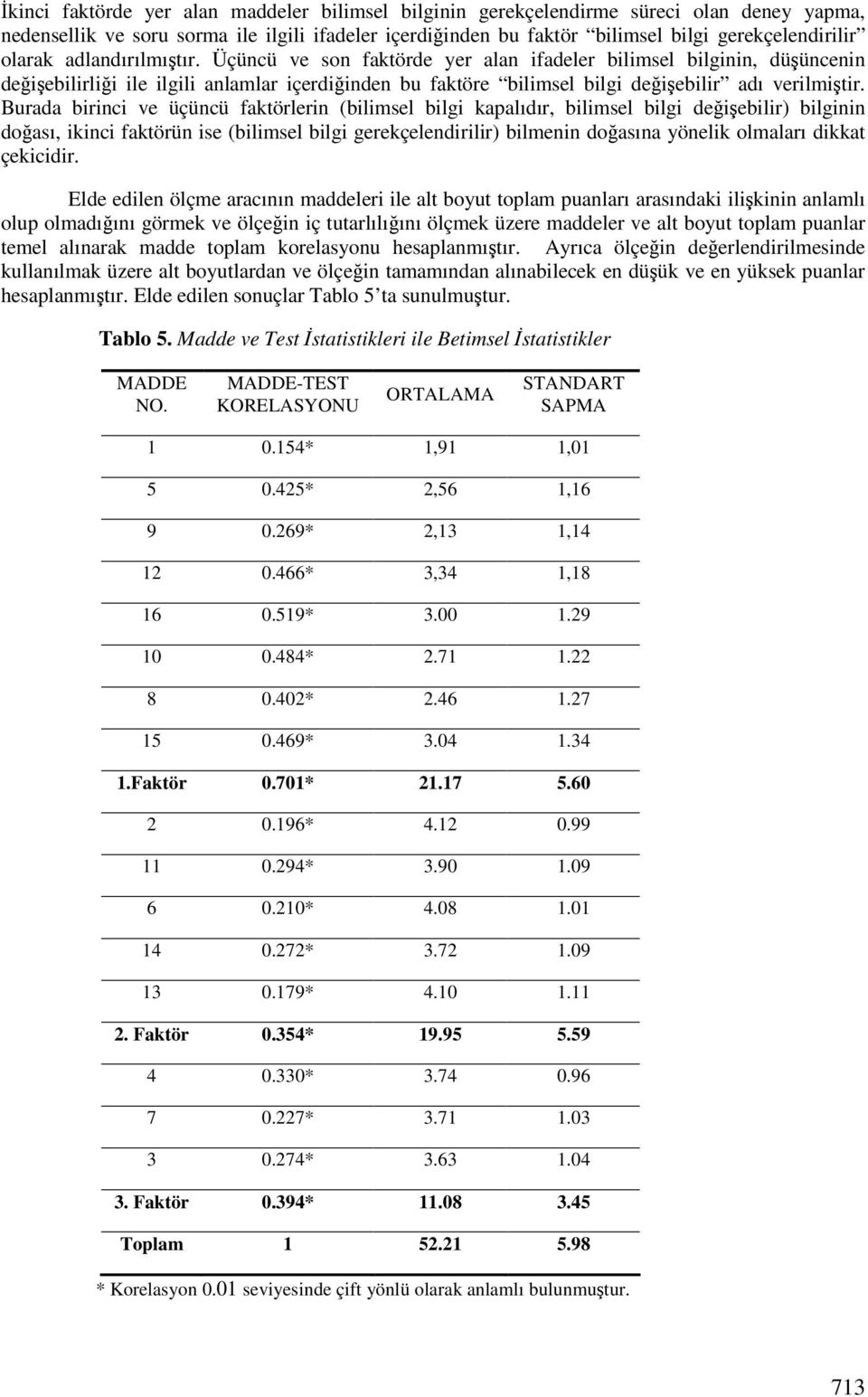 Burada birinci ve üçüncü faktörlerin (bilimsel bilgi kapalıdır, bilimsel bilgi deiebilir) bilginin doası, ikinci faktörün ise (bilimsel bilgi gerekçelendirilir) bilmenin doasına yönelik olmaları