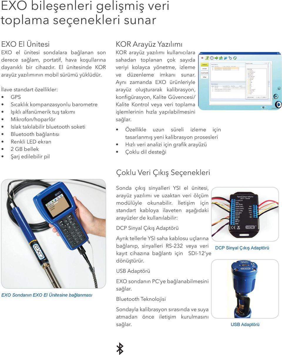 İlave standart özellikler: GPS Sıcaklık kompanzasyonlu barometre Işıklı alfanümerik tuş takımı Mikrofon/hoparlör Islak takılabilir bluetooth soketi Bluetooth bağlantısı Renkli LED ekran 2 GB bellek