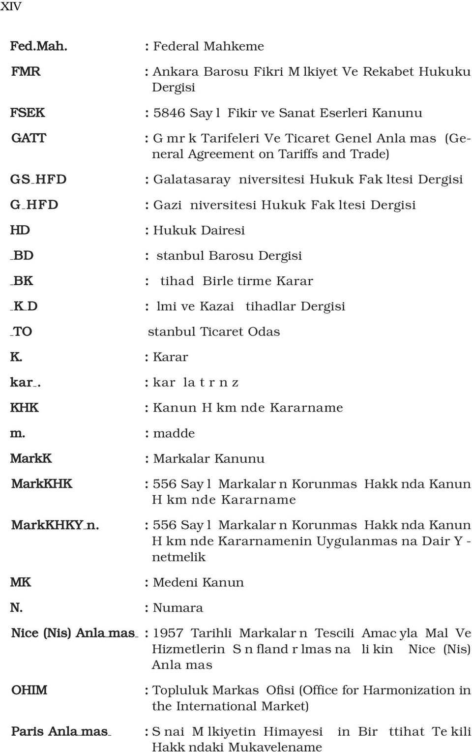 Anla mas (General Agreement on Tariffs and Trade) : Galatasaray niversitesi Hukuk Fak ltesi Dergisi : Gazi niversitesi Hukuk Fak ltesi Dergisi : Hukuk Dairesi : stanbul Barosu Dergisi : tihad Birle