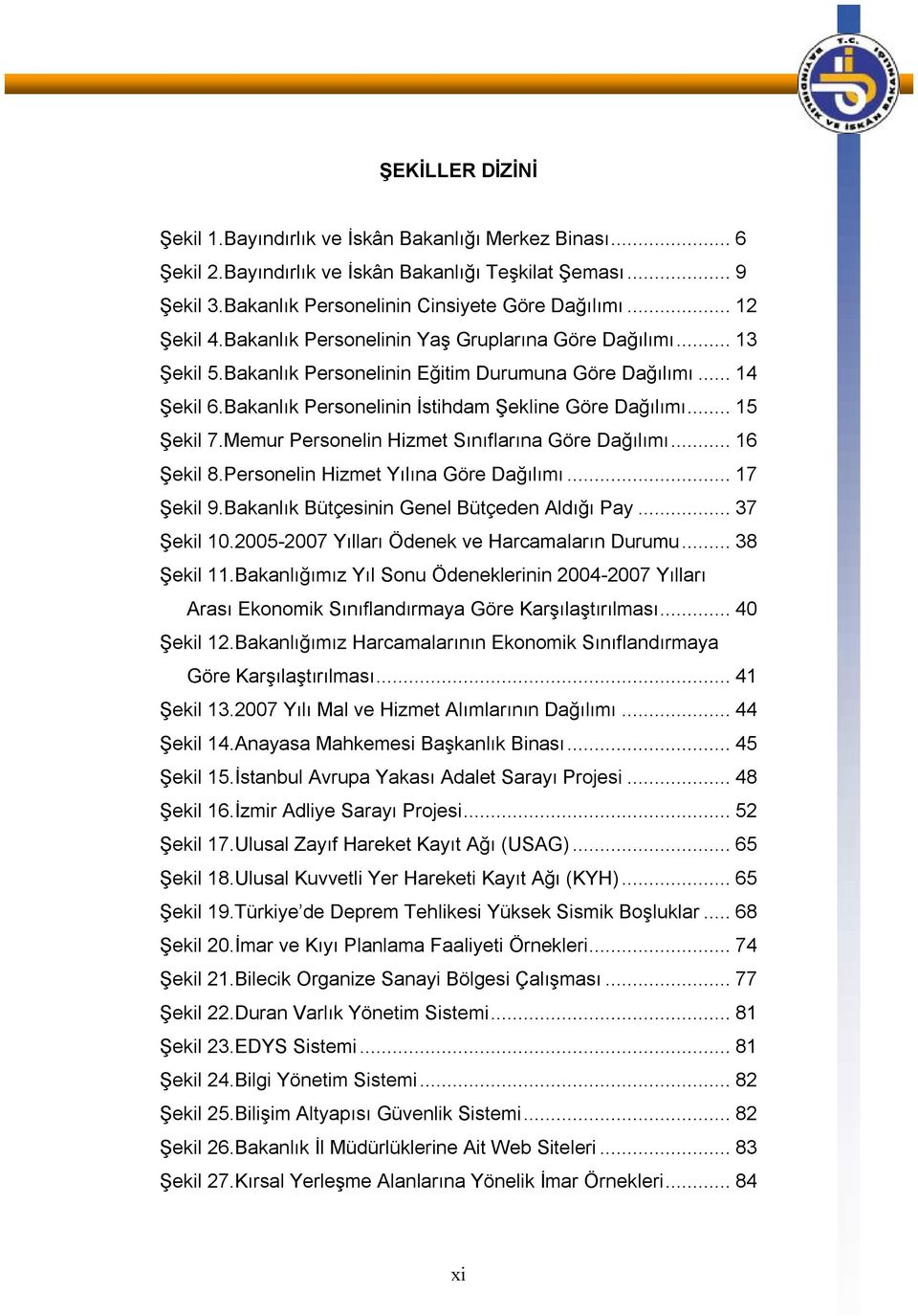 Memur Personelin Hizmet Sınıflarına Göre Dağılımı...16 Şekil 8.Personelin Hizmet Yılına Göre Dağılımı...17 Şekil 9.Bakanlık Bütçesinin Genel Bütçeden Aldığı Pay...37 Şekil 10.