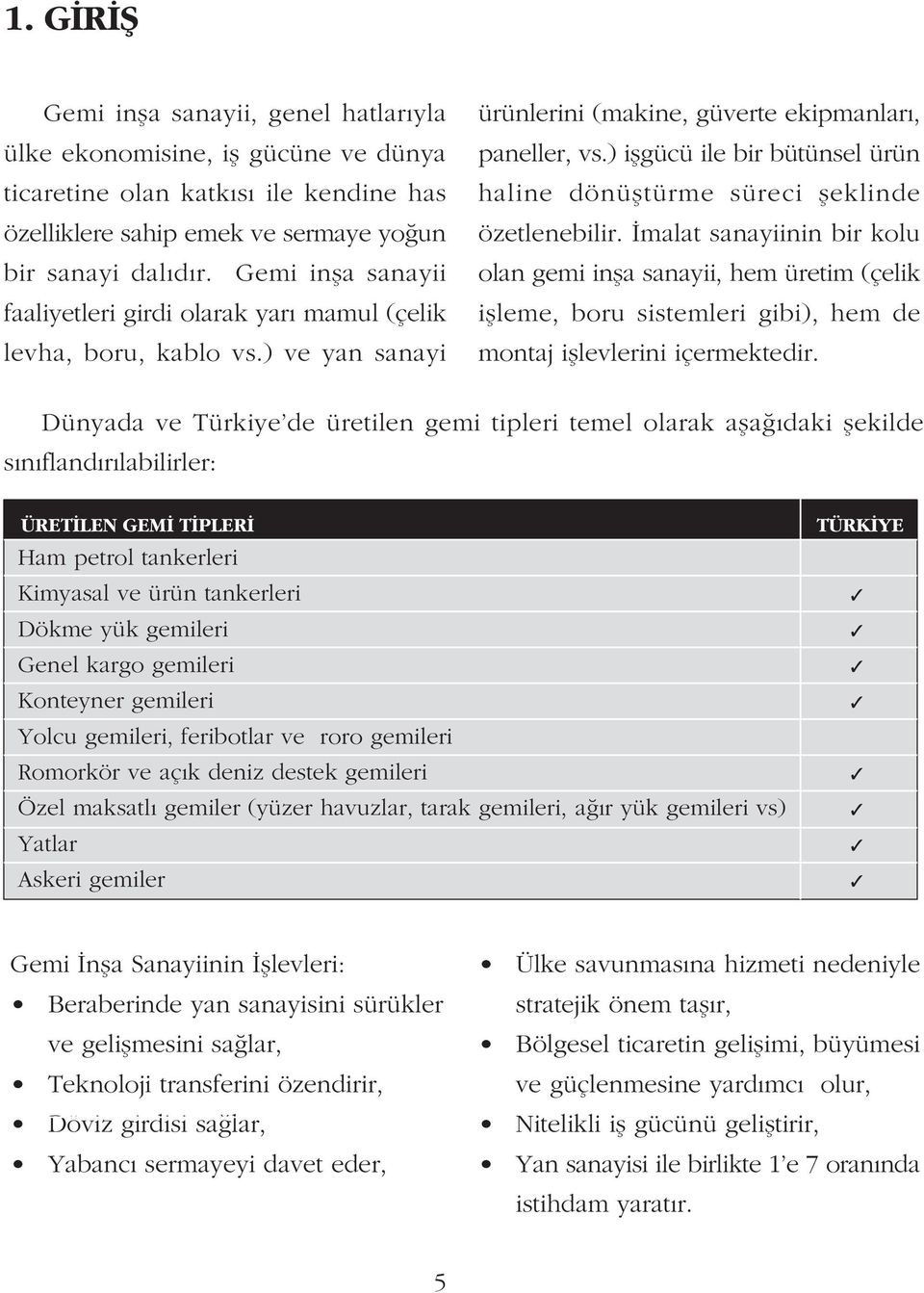 ) iþgücü ile bir bütünsel ürün haline dönüþtürme süreci þeklinde özetlenebilir.