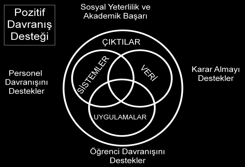 ġekġl 1. Olumlu davranış desteğinin boyutları (Chafouleas, Riley-Tillman ve Sugai, 2007 den uyarlanmıştır).