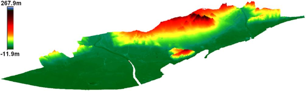 (b) Şekil 3. REFDYM (a: geniş alan, b: kentsel alan) 3. INSAR VERİLERİ İLE DİJİTAL YÜZEY MODELİ ÜRETİMİ SAR verisi kullanarak dijital yüzey modeli üretimi çeşitli tekniklerle gerçekleştirilebilir.