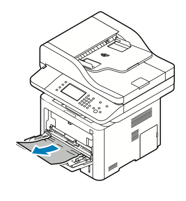 Sorun Giderme Bypass Kasetindeki Kağıt Sıkışmalarını Giderme 1. Bypass kasetindeki tüm kağıdı çıkarın. 2. Kasetin yazıcıyla birleştiği yerde sıkışmış kağıt varsa çıkartın. 3.