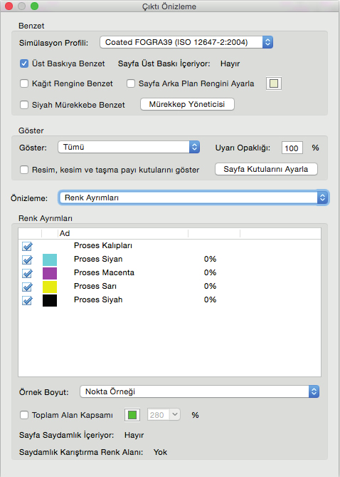 Acrobat PRO Çıktı Önizleme 1. 2. 3. 4. 5. 1. Profil simülasyonu yapar 2. Overprint ön izleme yapar 3. Kağıt ve mürekkep rengi simülasyonu yapar. 4. Ink Manager, Mürekkep yöneticisi paneli vardır. 7.