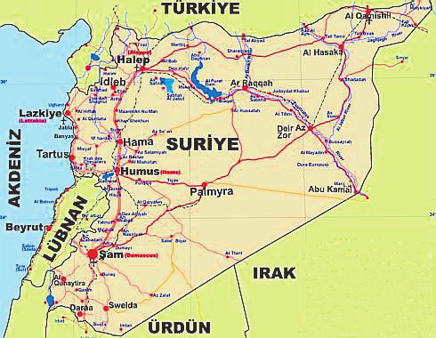 2. SURİYE KRİZİ Türkiye, Irak, Ürdün, İsrail ve Lübnan la sınırı, Doğu Akdeniz e kıyısı bulunan Suriye, Orta Doğu bölgesinde ve Arap dünyasında stratejik bir konuma sahiptir.