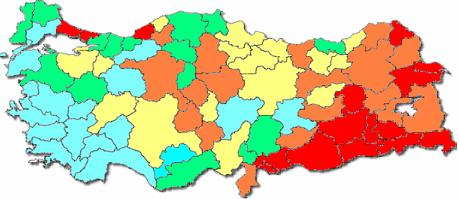 Sağlık Ocaklarında Yapılan Ortalama Gebe İzlemi Sayıları 1,49 ve altı 1,5-2,1 2,11-2,8 2,81-3,66 3,67 ve üzeri Gebe izlemleri