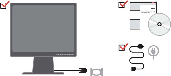 Bölüm 1. Başlarken Paketin içindekiler Bu Kullanıcı Kılavuzu, ThinkVision L151p Düz Panel Monitör ile ilgili ayrıntılı bilgiler içerir.