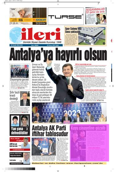 İLERİ Tarih : 22.12.2015 HAFTADA 6 GÜN YERE.