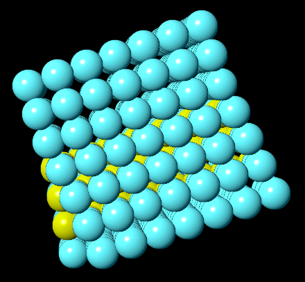 In VMSE: VMSE: Screw Dislocation a region of crystal containing a dislocation can be