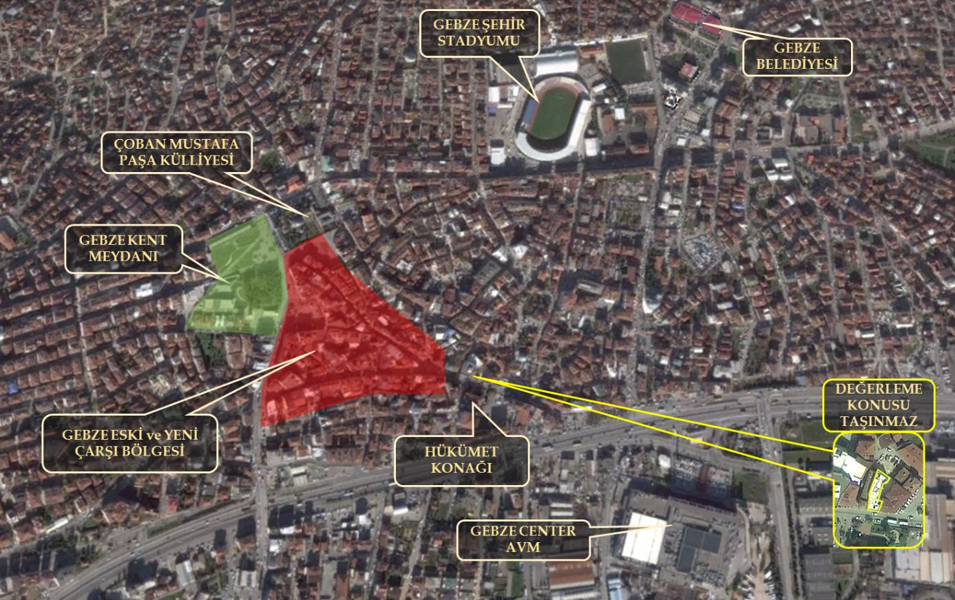 3.1.3. Taşınmazın Bulunduğu Bölge Ve Ulaşım Değerleme konusu taşınmazın bulunduğu Hükümet Caddesi; Gebze nin eski çarşı bölgesinden başlayıp D100 yan yolu olarak terminal kavşağına kadar devam etmektedir.