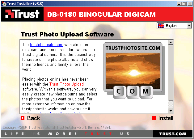 Trust Photo Upload Software Fotoğrafların Trust Fotoğraf Sitesi ne (Trust PhotoSite) yerleştirilmesi için program. (www.trustphotosite.com) Ulead Photo Explorer 8.