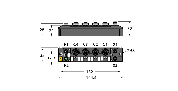 EtherNet/IP, Modbus TCP, or PROFI- NET slave Integrated Ethernet switch 10 Mbps / 100 Mbps 2 x male M8, 4-pin, Ethernet-Fieldbus connection Glass-fiber reinforced housing Shock and vibration tested