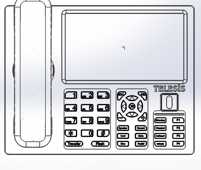 PX24 nr7 Santralı Yönetici Telefonu Özellikleri PX24 nr7 model santralın genel görünümü aşağıdaki gibidir.