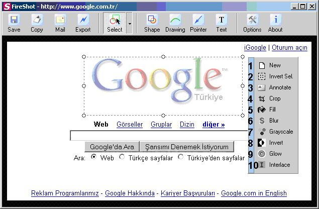 Resim 1.1 1) Yeni seçim yapmamızı sağlar.