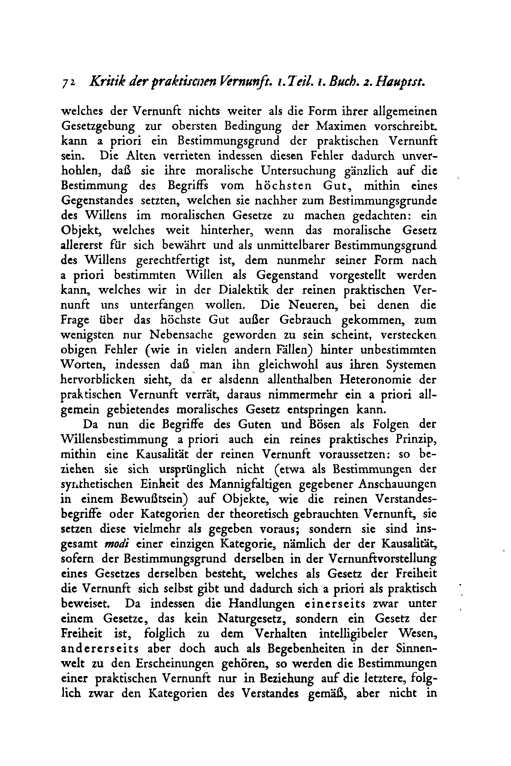 5> o Kritik der praktischen Vernunft. ı. Teil. ı. Buch. 2. Hauptst.