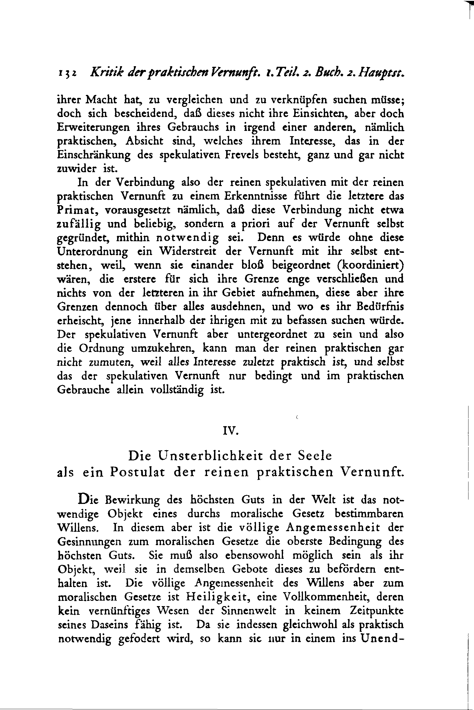 12 4 Kritik der praktischen Vernunft. ı. Teil. 2. Buch. 2. Haupts t.