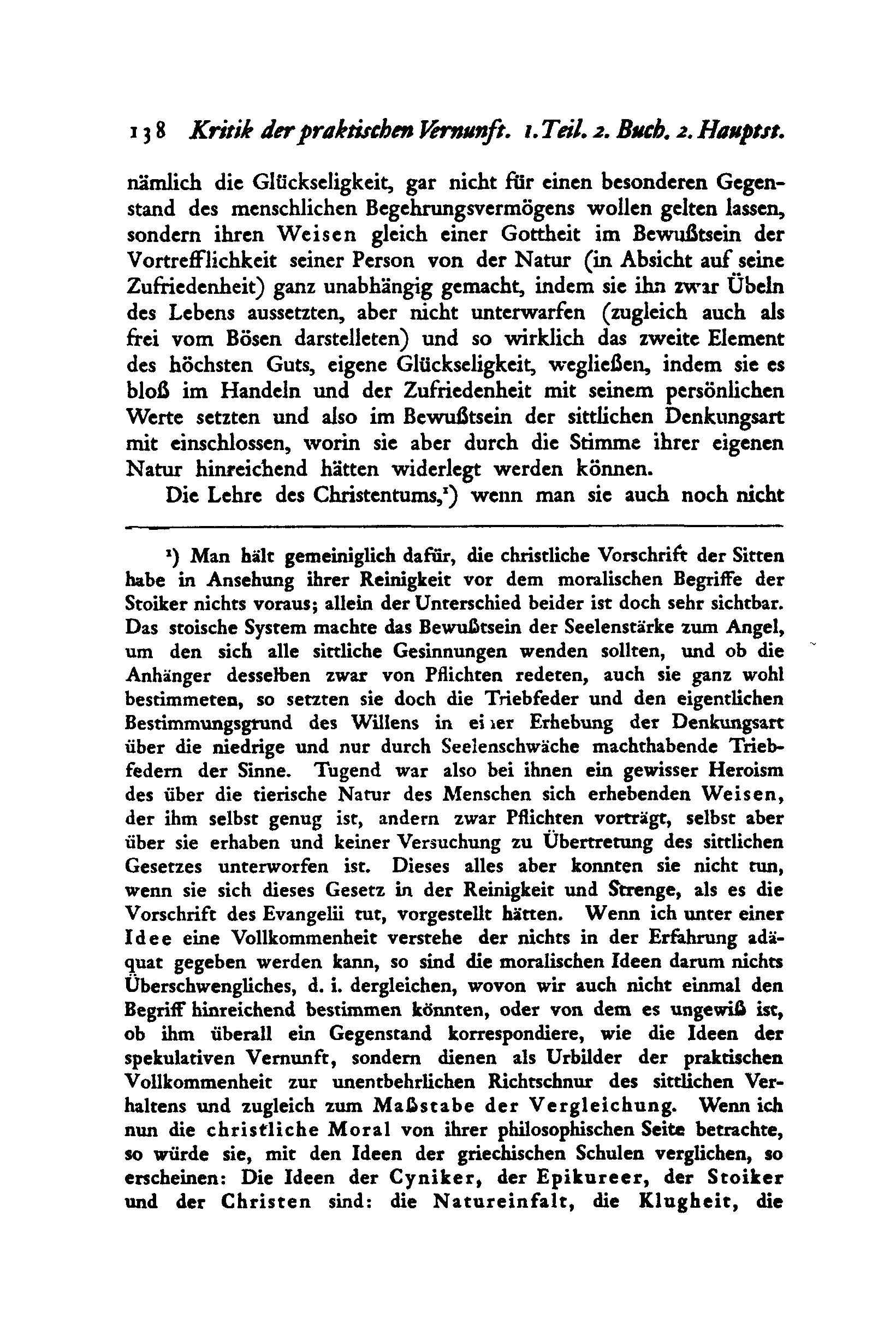 12 4 Kritik der praktischen Vernunft. ı. Teil. 2. Buch. 2. Haupts t.