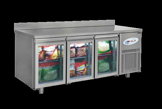 Yatay Derin Dondurucu-Cam Kapılı Counter Type Freezers-Glass Door Ölçü Detayları Dimension Details CGL3-H HACCP Dijital standart üretimde mevcut