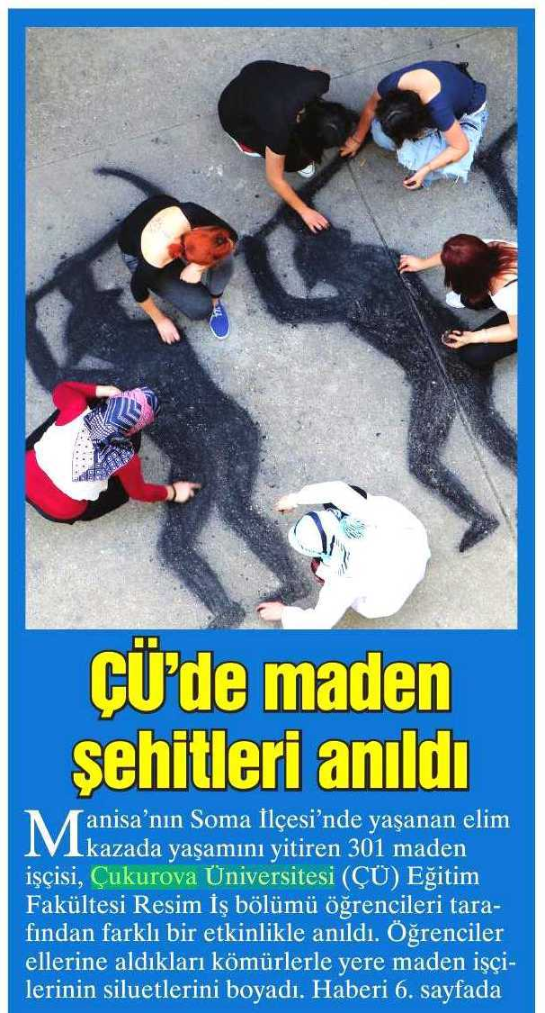 ÇÜ'DE MADEN SEHITLERI ANILDI P.