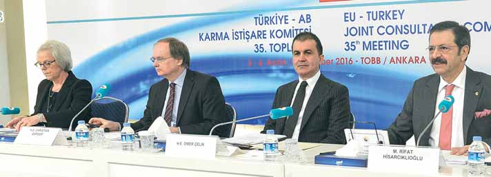 İKV FAALİYETLERİ 35 inci Türkiye-AB KİK Toplantısı TOBB Başkanı Hisarcıklıoğlu Ev Sahipliğinde Yapıldı 35 inci Türkiye-AB Karma İstişare Komitesi (KİK) Toplantısı, 5-6 Aralık 2016 tarihlerinde Ankara
