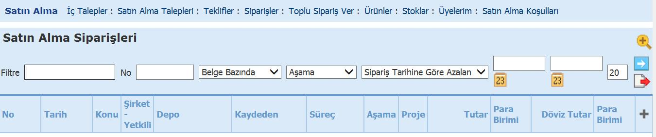 Özel Tanımlar Teklif kaydında belirttiğiniz özel tanıma göre teklifleri aramanızı sağlar. Bu alan üzerine tıklayarak ilgili seçimi yapabilirsiniz.