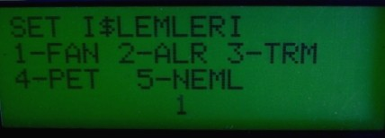 6 İSTENEN ISI SETİ NİN AYARLANMASI İleri tuşuna basılır.ekrandaki set değeri yanıp sönmeye başlar.ileri ve GERİ tuşları ile istenen değere ayarlandıktan sonra ONAY Tuşu ile değer onaylanır.