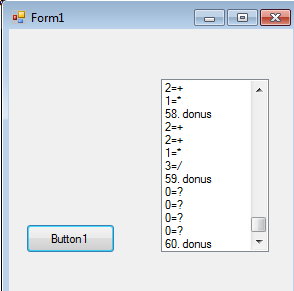 Örnek if kontrollü rastgele sayı üreterek hangi harfin üretildiğini görmek Dim a, b, c, d As Integer Dim cc As String Randomize() a = Rnd() * 100 If a < 40 Then cc = "ff" ElseIf a < 50 Then cc = "cc"