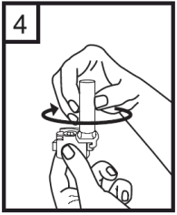 3- Bir kapsülü Qhaler cihazının içindeki boşluğa yerleştirin. Kapsülü ambalajından kullanmadan hemen önce çıkartın.