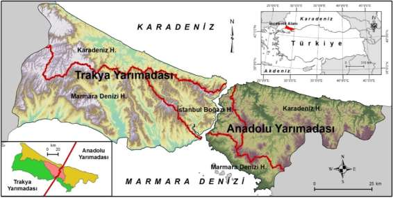 Ulusal Havacılık ve Uzay Dairesi (NASA) tarafından üretilen 30x30 m çözünürlüğündeki SYM (Sayısal Modeli/Global Digital Elevation Model- GDEM) verisi kullanılmıştır.