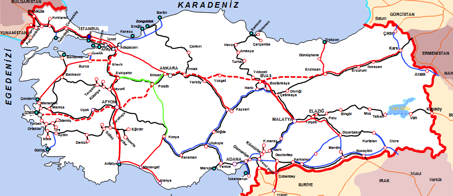 16 MEVCUT YHT HATLARI MEVCUT KONVANSİYONEL HATLAR İNŞAATI DEVAM