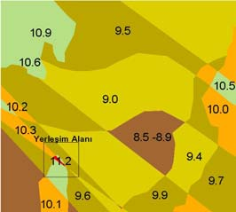 Sıvılaşabilir zeminler için I SZ =I YS +2 Sıvılaşmayan zeminler için I SZ =0 Bu harita CBS ortamında e nin üzerine h nin çakıştırılmasıyla