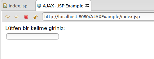 içindir. Finish'i tıklayalım. Sayfamız Eclipse içinde açılan bir pencerede gösterecektir. Aşağıdaki ekran alıntısında olduğu gibi. Görüldüğü gibi çok çirkin bir ekran. Ama mühim değil.