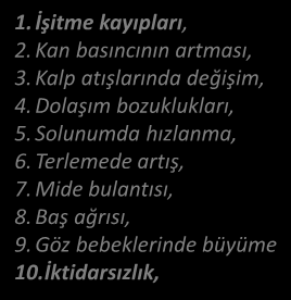 GÜRÜLTÜNÜN İNSAN ÜZERİNE ETKİLERİ FİZYOLOJİK ETKİLERİ PSİKOLOJİK ETKİLERİ PERFORMANS ETKİLERİ 1. İşitme kayıpları, 2.