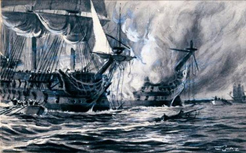 açılmaya başlamıştı, bu sırada İngiliz Amirali Elphiston Türk gemilerine saldırıya geçmişse de yangının kendi gemilerine de sıçramasından çekinerek, o da açık denize doğru çekilmiştir.