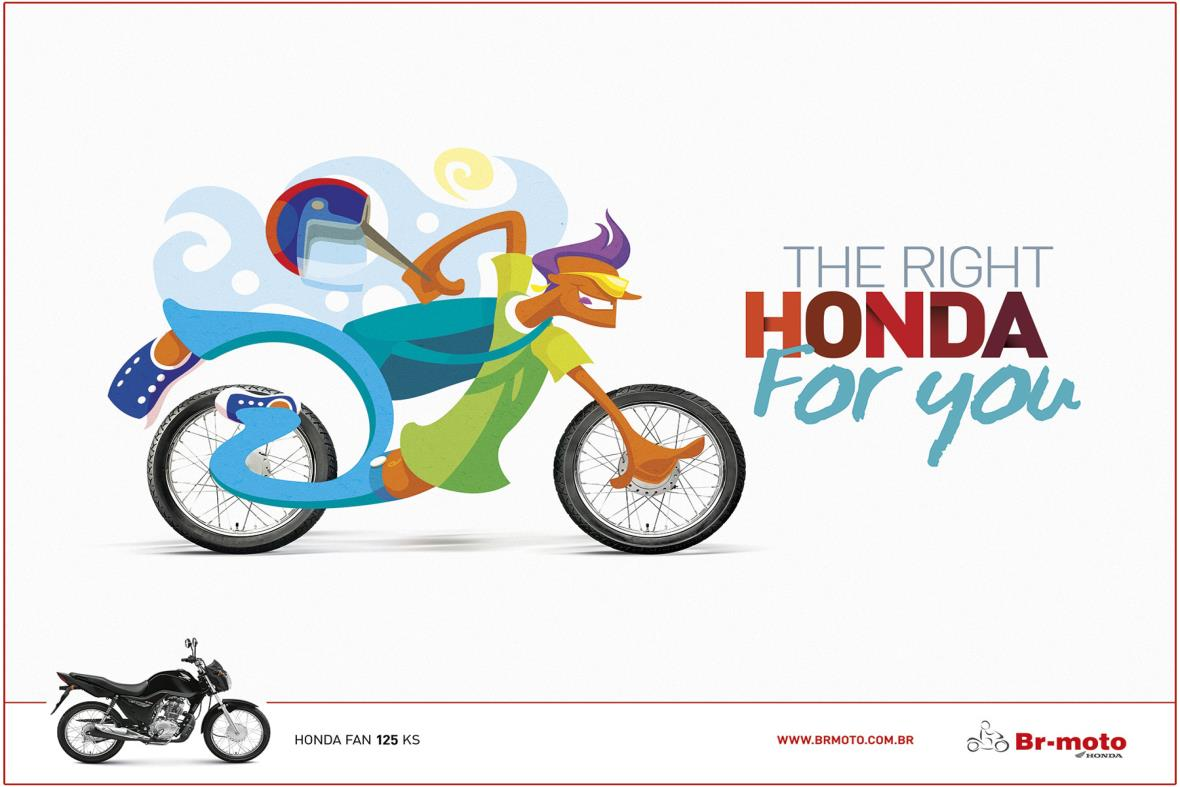 57 3.2.5. Motosiklet Reklam Afişi Resim 3.5. The right honda for you (Sizin için doğru Honda).