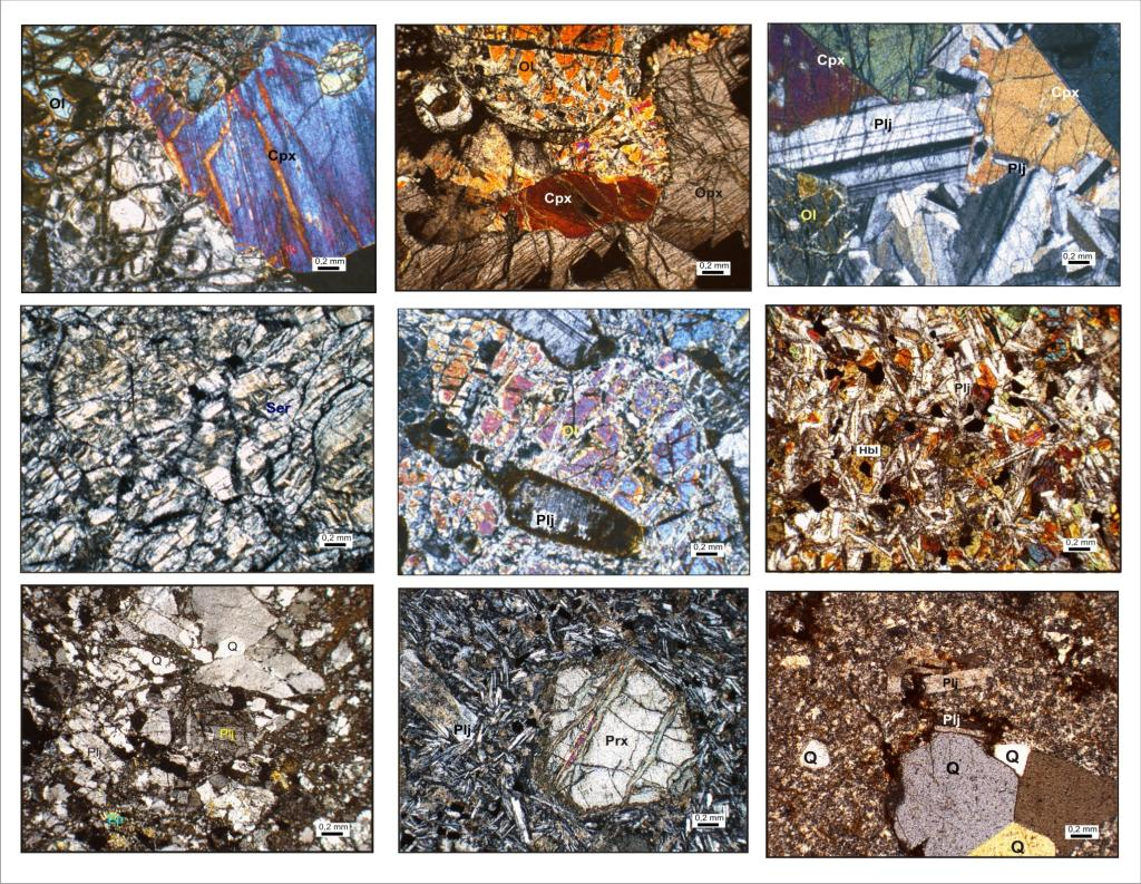 minerallerden oluşmuşlardır(şekil3g). İspendere ofiyoliti ne ait volkano-sedimanter kayaçlar bazalt, spilitik bazalt, dasit ve spilitlerle temsil edilmektedirler.