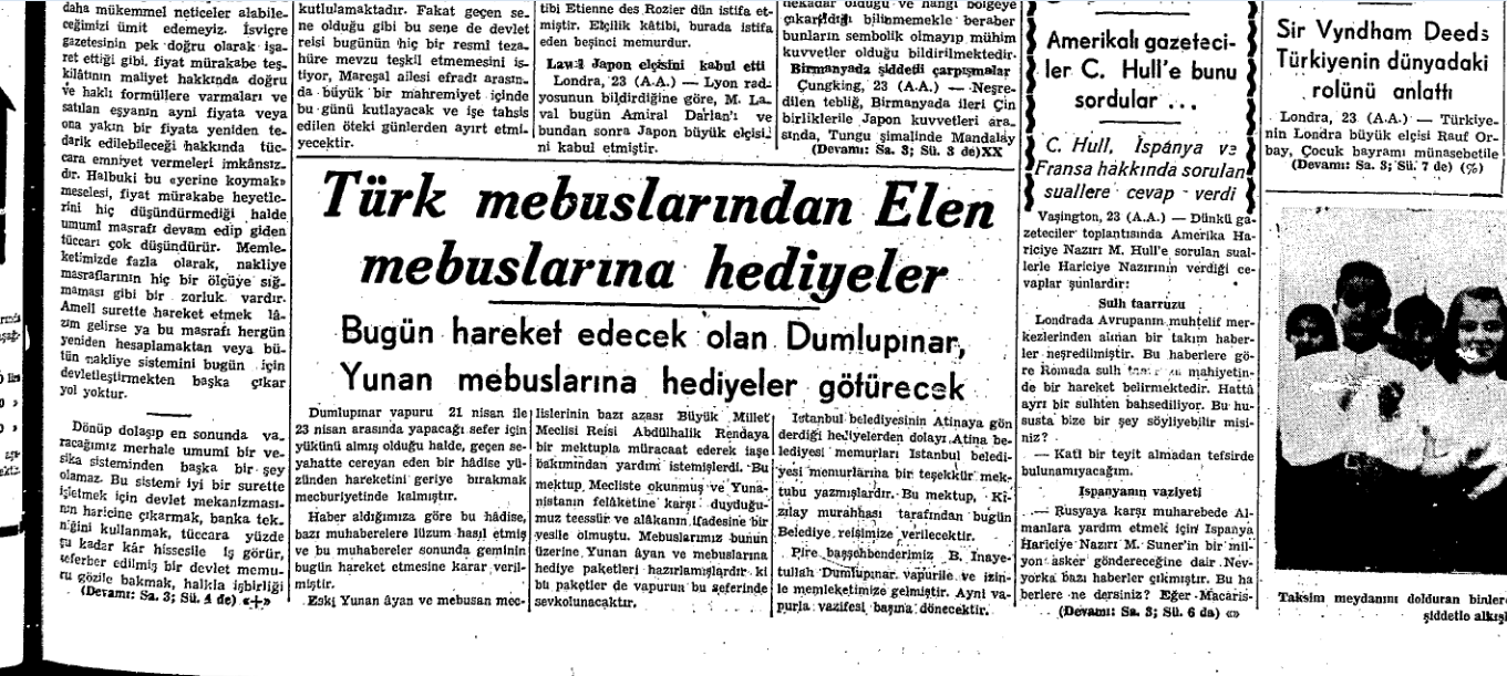 EK: 15 Vatan Gazetesi, 24 Nisan 1942 Türk