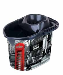 Desenli Sıkma Kova Patterned Mop Bucket Desenli