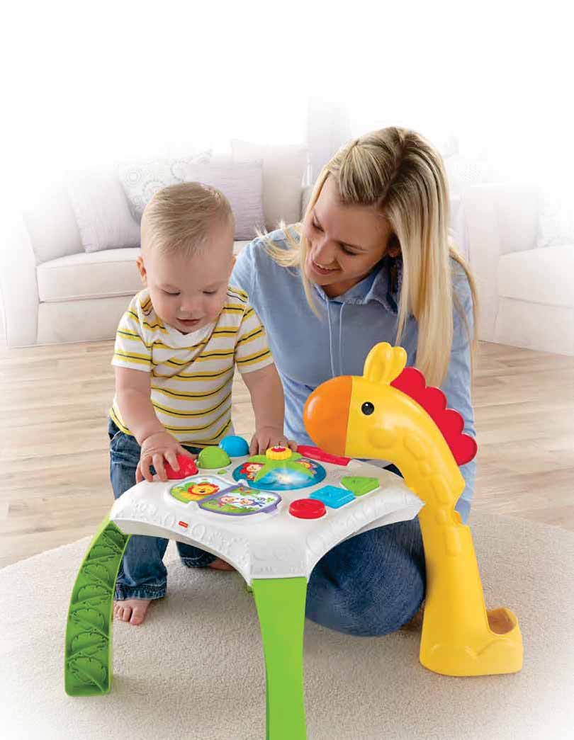 Melodili Zürafa Aktivite Masası Melodili Zürafa Aktivite Masası, bebeğinizin gelişimine uygun olarak 2 farklı kullanım şekline sahip.