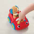 Arabanın içindeki Köpekçik, araba hareket ettikçe sağa sola gider. Bebeğiniz büyürken yürümeye başladığında yürüteç kolu takılır.